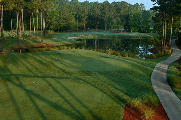 Image: Fairway with water hazard at International Golf Club