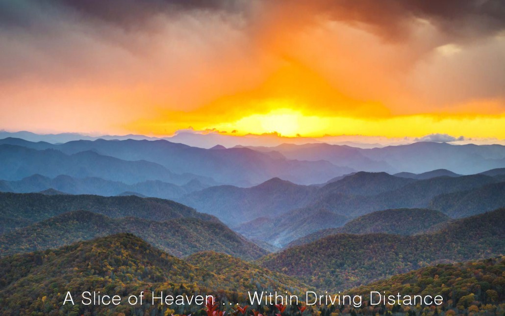 Image: View of NC mountains at sunset