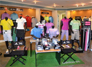 Image: Assortment of golf gear in International Club Pro Shop