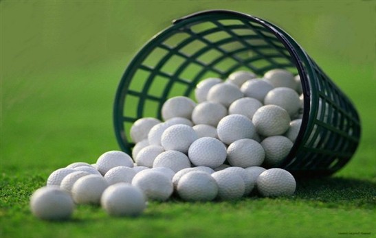 Image: Bucket of practice balls